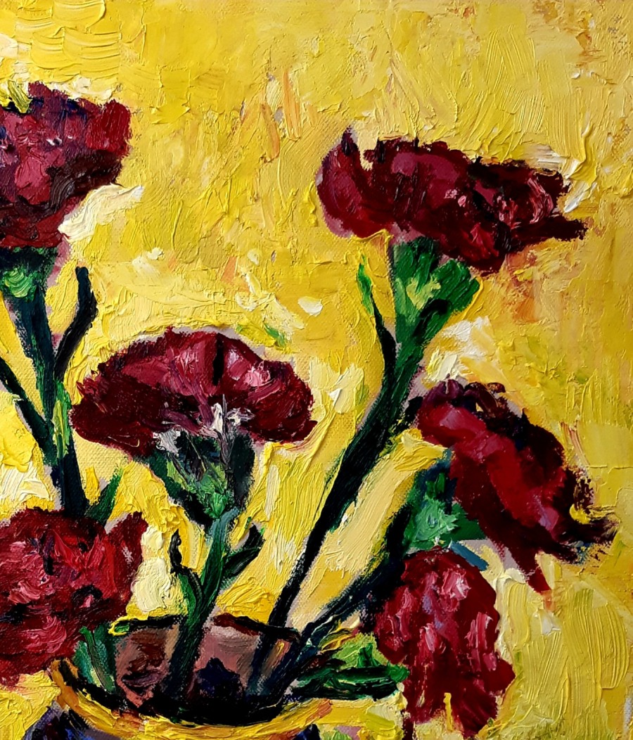 Red Carnations in a Black Vase 3 e1600177223276 John Martin Fulton