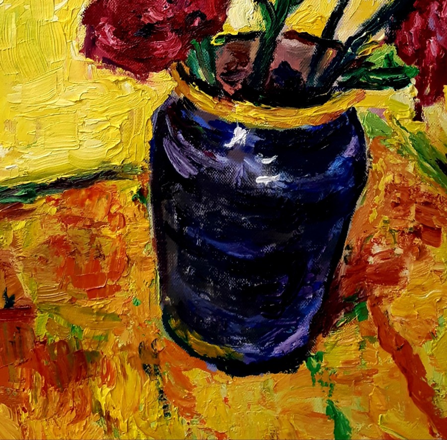 Red Carnations in a Black Vase 4 e1600177261331 John Martin Fulton